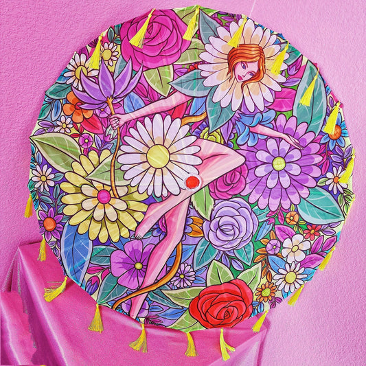 Floral Daisy Fringed Parasol